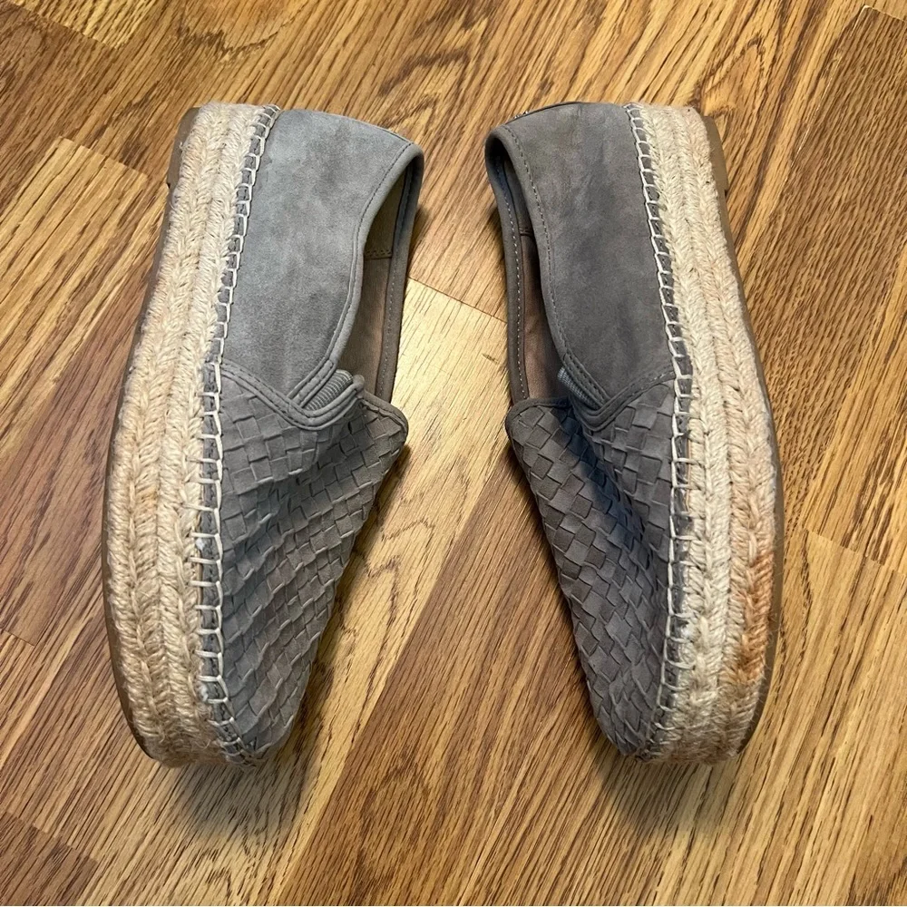 Grayish blue Woven Espadrilles Platforms